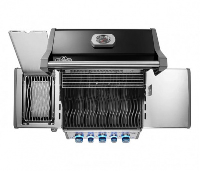 Газовый гриль NAPOLEON Rogue PRO-S 425 (черный, с ИК горелкой 3/3, задней горелкой и вертелом в комплекте)