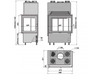 Каминная топка CHAZELLES Cloud 70 L VAD