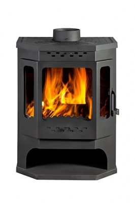 Печь Экокамин БАВАРИЯ ПРИЗМАТИК С ПЛИТОЙ 