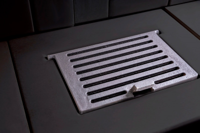 Каминная топка Экокамин Дельта 1000RB два стекла правая принтинг черный шамот 