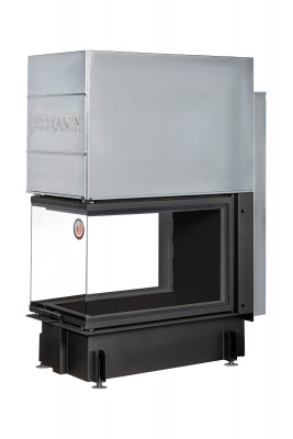 Каминная топка Экокамин ДЕЛЬТА 900PВ три стекла принтинг черный шамот подовая Каминная топка Экокамин ДЕЛЬТА 900PВ три стекла принтинг черный шамот подовая