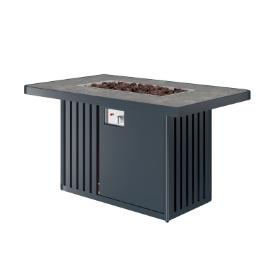 Газовый камин KAMINEX Газовый камин-стол Мерапи черный уличный — выбрать подходящую модель для заказа