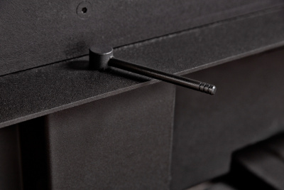 Каминная топка Экокамин Вега 1000М принтинг с подовым горением и черным шамотом