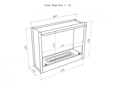 Биокамин LUX FIRE "Фаер Бокс 1 - 26" портальный