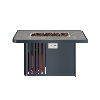 Газовый камин KAMINEX Газовый камин-стол Мерапи черный уличный — выбрать подходящую модель для заказа