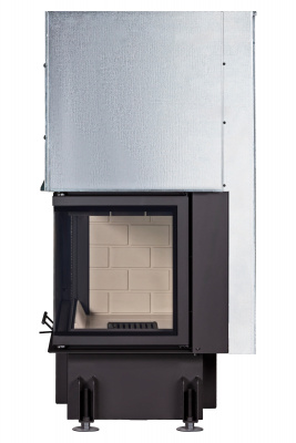 Каминная топка Экокамин Дельта 800R два стекла левая принтинг