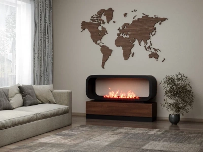  LUX FIRE Тумба сквозная Империал-1400 с автоматическим биокамином Genius-I 1000