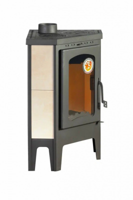 Печь Экокамин БАВАРИЯ УГЛОВАЯ С ПЛИТОЙ