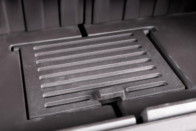 Каминная топка Экокамин Альфа 800 с контргрузом черный шамот