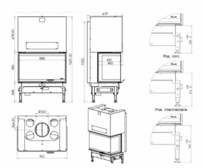 Каминная топка CHAZELLES D1000 3V