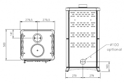 Дровяная печь La NORDICA Fedora Bianco Infinity (Белый)