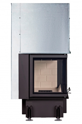 Каминная топка Экокамин Дельта 800L два стекла левая принтинг