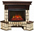 Встраиваемый электрокамин REAL-FLAME Stone corner 25/25,5 с очагом Evrika 25,5 LED