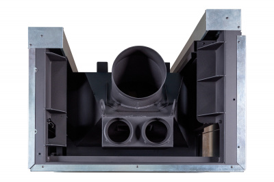 Каминная топка Экокамин Дельта 800R два стекла левая принтинг