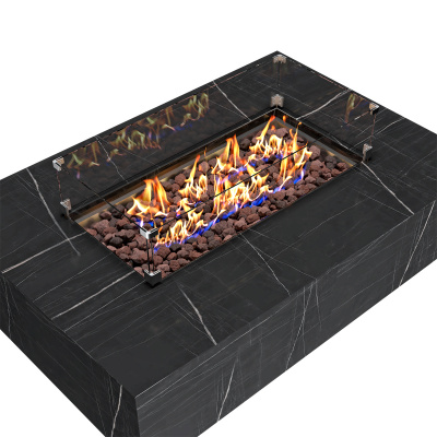 Газовый камин KAMINEX Газовый камин-стол Этна черый уличный — выбрать подходящую модель для заказа