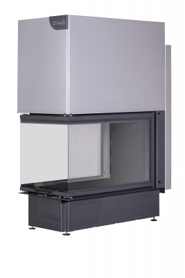 Каминная топка Экокамин Дельта 900В три стекла принтинг черный шамот Каминная топка Экокамин Дельта 900В три стекла принтинг черный шамот