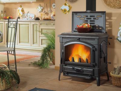Дровяная печь La NORDICA Isotta con cerchi Evo Nero (черный)