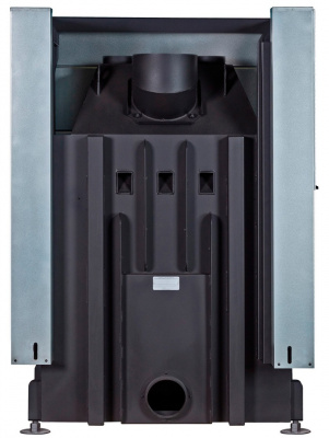 Каминная топка Экокамин ДЕЛЬТА 1000LРB  два стекла левая принтинг подовое горение черный шамот