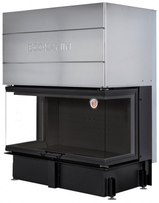 Каминная топка Экокамин ДЕЛЬТА 1200РB три стекла принтинг подовое горение черный шамот Каминная топка Экокамин ДЕЛЬТА 1200РB три стекла принтинг подовое горение черный шамот