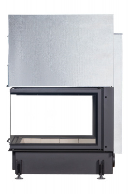 Каминная топка Экокамин ДЕЛЬТА 900 P три стекла подовое горение принтинг