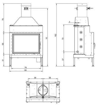 Каминная топка PALAZZETTI Termopalex bx 300