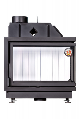 Каминная топка Экокамин АЛЬФА 800R два стекла правая