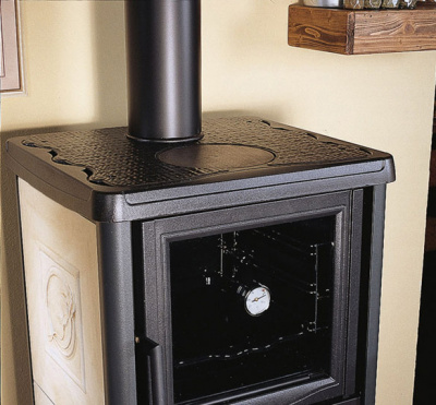 Дровяная печь La NORDICA Rossella Plus Forno Evo Liberty Bordeaux (Бордовый)