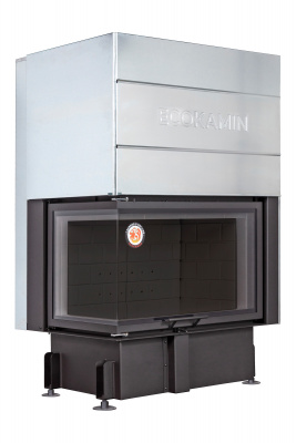 ДЕЛЬТА 800LРВ  два стекла левая принтинг подовое горение черный шамот ДЕЛЬТА 800LРВ  два стекла левая принтинг подовое горение черный шамот