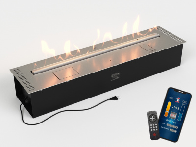 Биокамин LUX FIRE Smart Flame  1100 RC INOX автоматический 