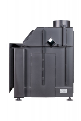 Каминная топка Экокамин Альфа 700 два стекла правая черный шамот