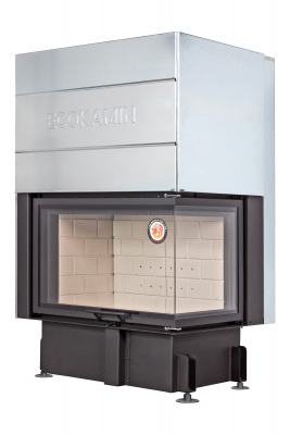 Каминная топка Экокамин ДЕЛЬТА 800RР  два стекла правая принтинг подовое горение Каминная топка Экокамин ДЕЛЬТА 800RР  два стекла правая принтинг подовое горение