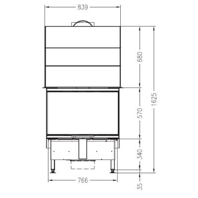 Каминная топка PALAZZETTI Sunny Fire 80 3D