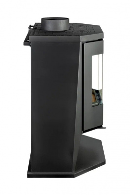 Печь Экокамин БАВАРИЯ ПАНОРАМА ПРИЗМА с плитой