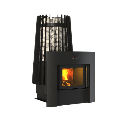Печь дровяная для бани и сауны GRILL'D Cometa Vega 180 Window Pro дровяная