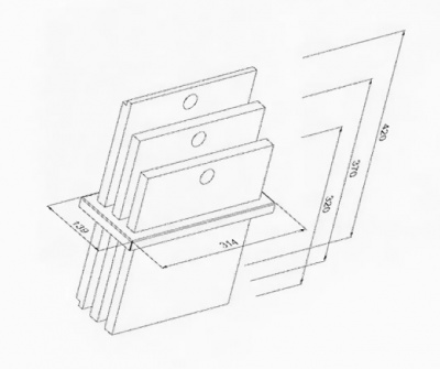 Модульные гриль- кухни индивидуальных конфигураций  Модуль с тремя разделочными досками (R22979)