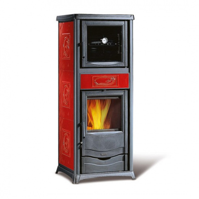 Дровяная печь La NORDICA Rossella Plus Forno Evo Liberty Bordeaux (Бордовый)