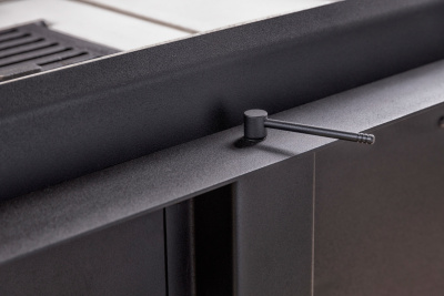 Каминная топка Экокамин ДЕЛЬТА 1000RР  два стекла правая принтинг подовое горение