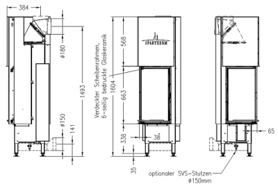 Каминная топка SPARTHERM Arte 2LRh-66