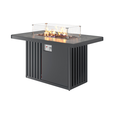 Газовый камин KAMINEX Газовый камин-стол Мерапи черный уличный — выбрать подходящую модель для заказа