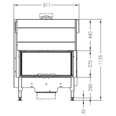 Каминная топка PALAZZETTI Sunny Fire 73 Front