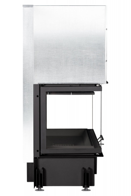 Каминная топка Экокамин Дельта 1000КB три стекла черный шамот