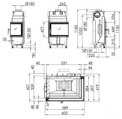 Каминная топка SPARTHERM Varia 2R-62
