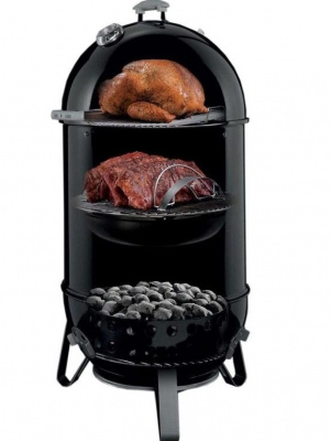  WEBER Коптильня Smokey Mountain Cooker, 47 см, Черный