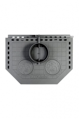 Печь Экокамин БАВАРИЯ ПАНОРАМА ПРИЗМА с плитой