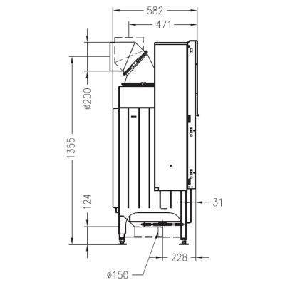 Каминная топка PALAZZETTI Sunny Fire 70 Front