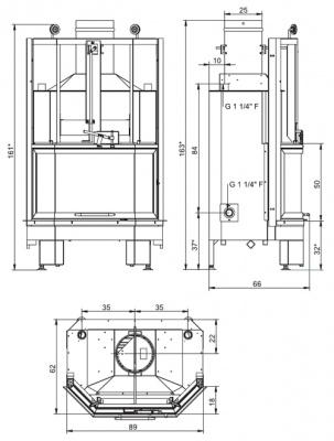 Каминная топка PALAZZETTI Termopalex 78 ex