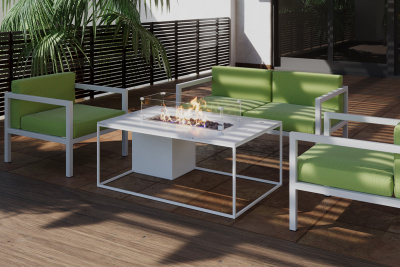 Газовый камин KAMINEX Газовый камин-стол Лаки белый уличный — выбрать подходящую модель для заказа