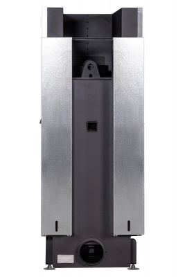 Каминная топка Экокамин Дельта 900В три стекла принтинг черный шамот