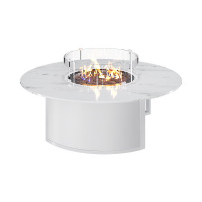 Газовый камин KAMINEX Газовый камин-стол Бромо белый уличный — выбрать подходящую модель для заказа