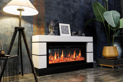 Портал для электрокамина ROYAL-FLAME Modern 42 CRM под очаг Vision 42, белый с черным (разборный)